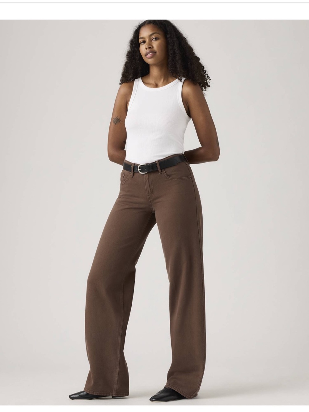 Levi’s low loose women Wide Leg Brown Jeans size 34x30